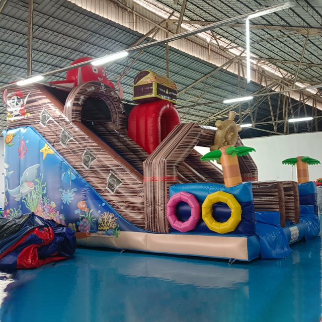 CH Pirate Theme Inflatable Bounce House With Slide For Sale,Jumping Castles Inflatable Water Slide