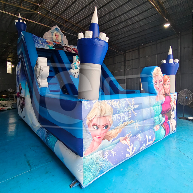 CH Frozen Elissa Theme Inflatable Bouncer With Slide For Kids,Hot Sale Cheap Inflatable Dry Slides For Adults