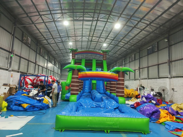 20ft Inflatable Water Slide Double Water Slide Inflatable For Adult