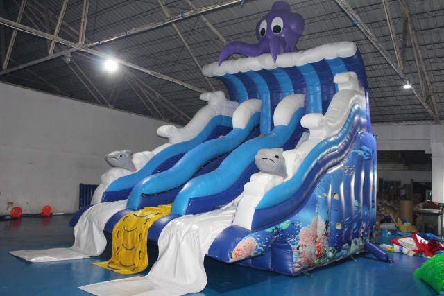 inflatable double water slide