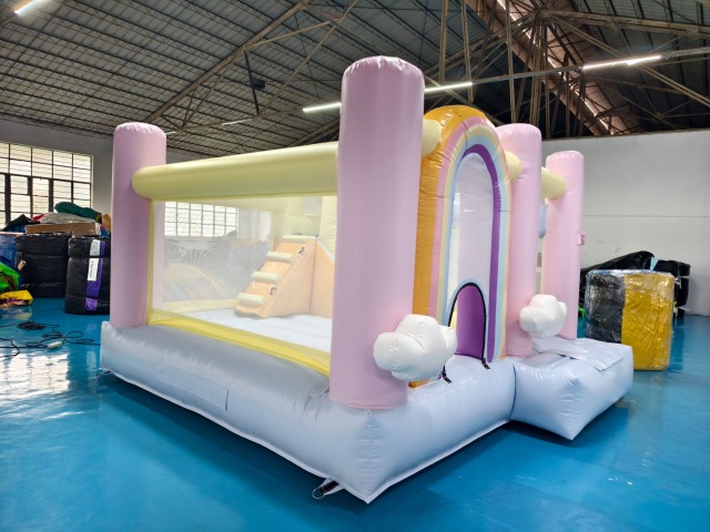 bounce house with slide