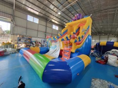 Inflatable slide for pool