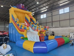 Inflatable slide for pool