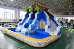 Inflatable pool with slide