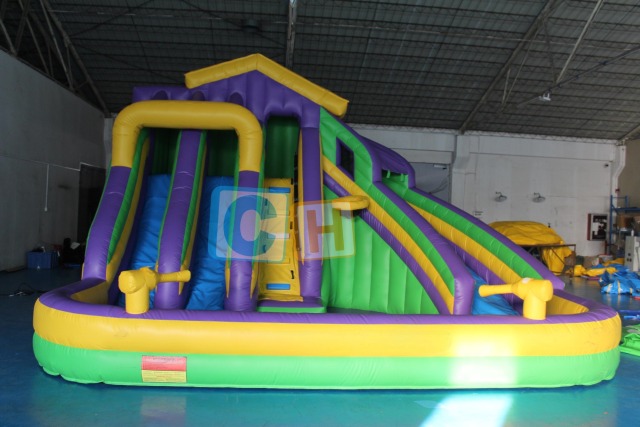 Slides for inflatable pools
