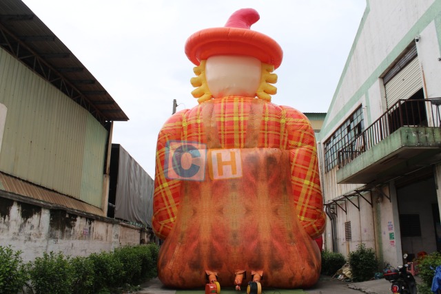 Inflatable slide into pool