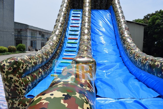 Inflatable pool slide for adults