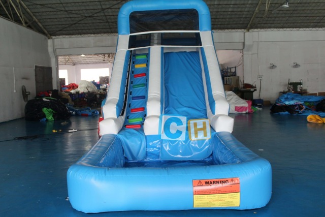 Inflatable pool slides