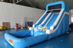Inflatable pool slides