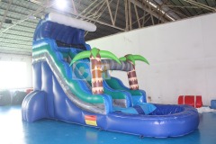 Inflatable pool and slide