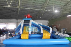 Giant inflatable pool slide
