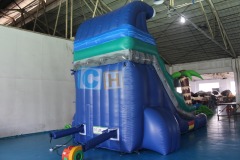Inflatable pool and slide