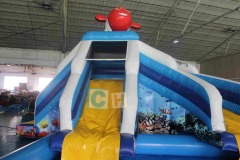 Giant inflatable pool slide