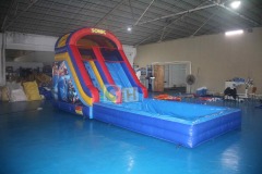 Inflatable inground pool slide
