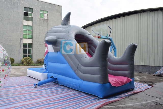 Inflatable pool slides for inground pools