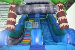 Inflatable pool and slide