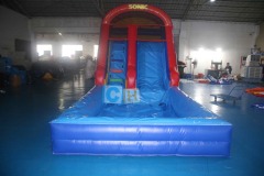 Inflatable inground pool slide