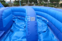 Inflatable slide swimming pool