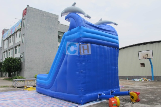 Inflatable slide swimming pool