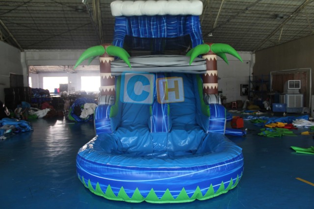 Inflatable water slide for adults