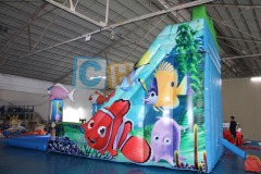Commercial inflatable water slides