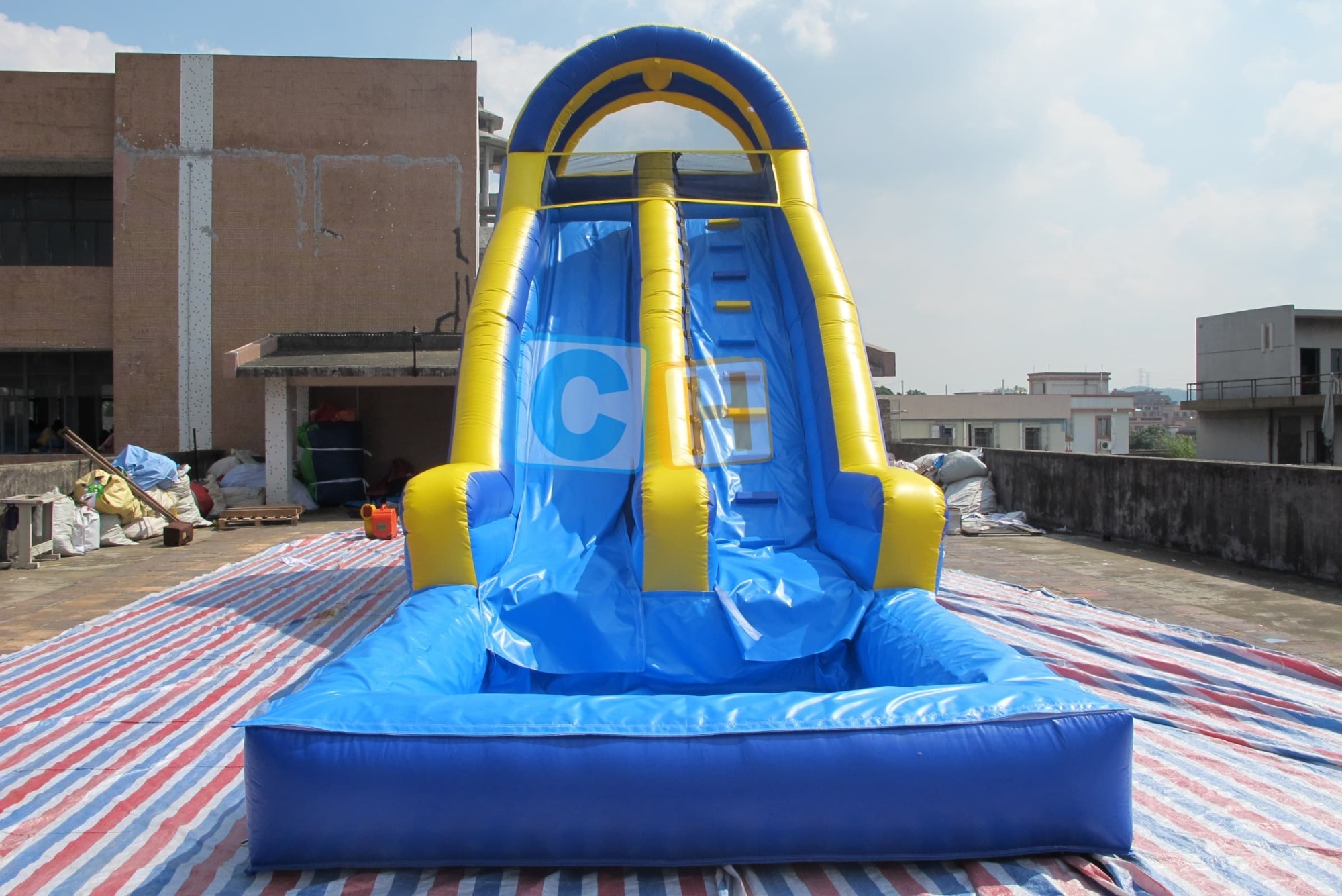 Inflatable water slides commercial