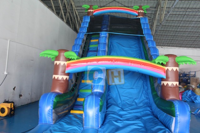 Inflatable water slide for adults