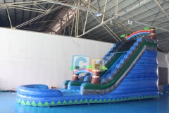 Inflatable water slide for adults