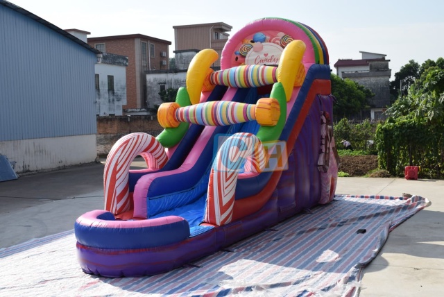 Inflatable bounce house water slide