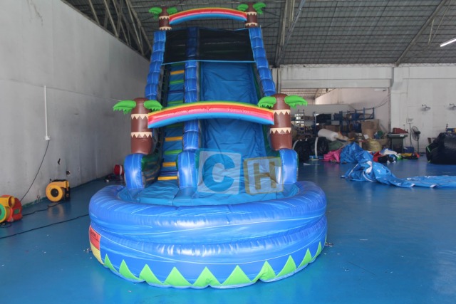 Inflatable water slide for adults