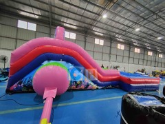 Double water slide inflatable