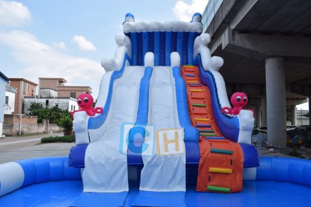 Commercial inflatable water slides for adults
