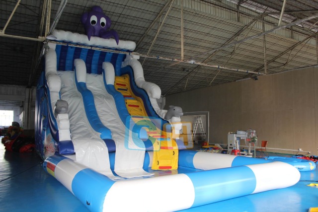 Inflatable water slide commercial