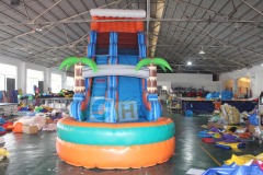 Commercial grade inflatable water slide