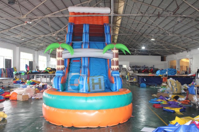 Commercial grade inflatable water slide