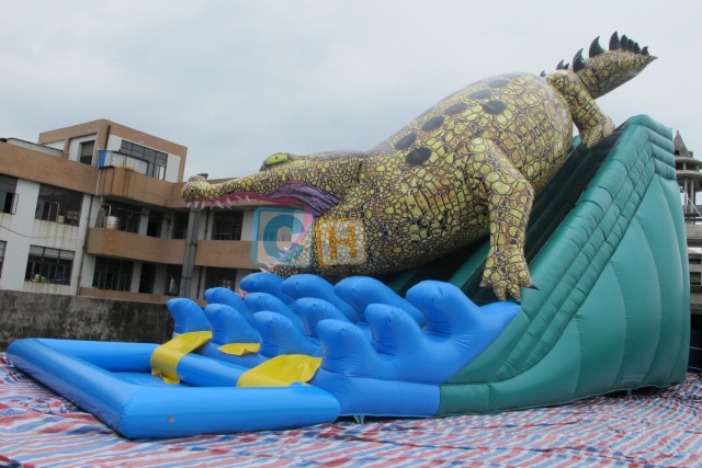 Inflatable water slide and bounce house