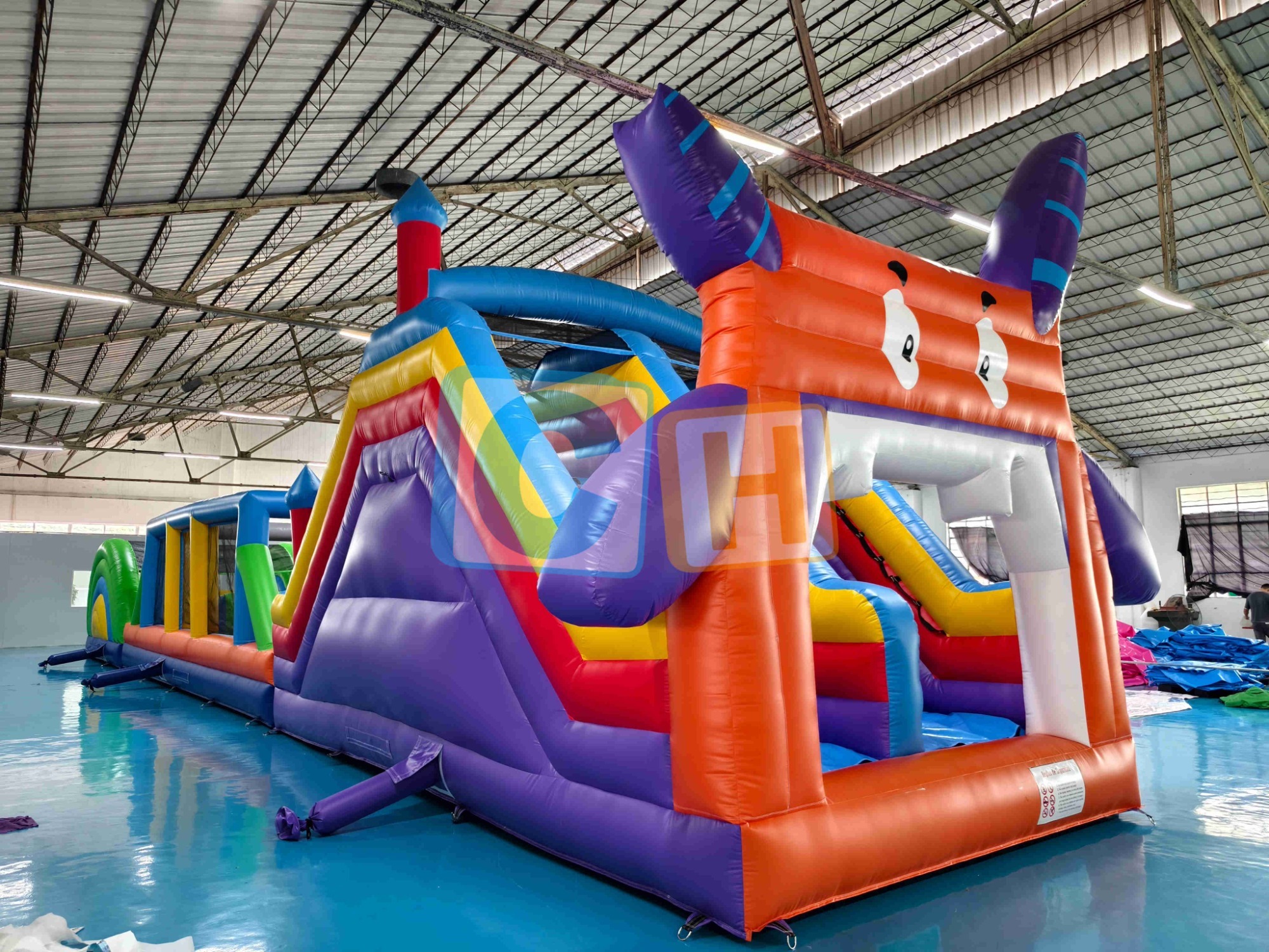 Inflatable Obstacle Course Run