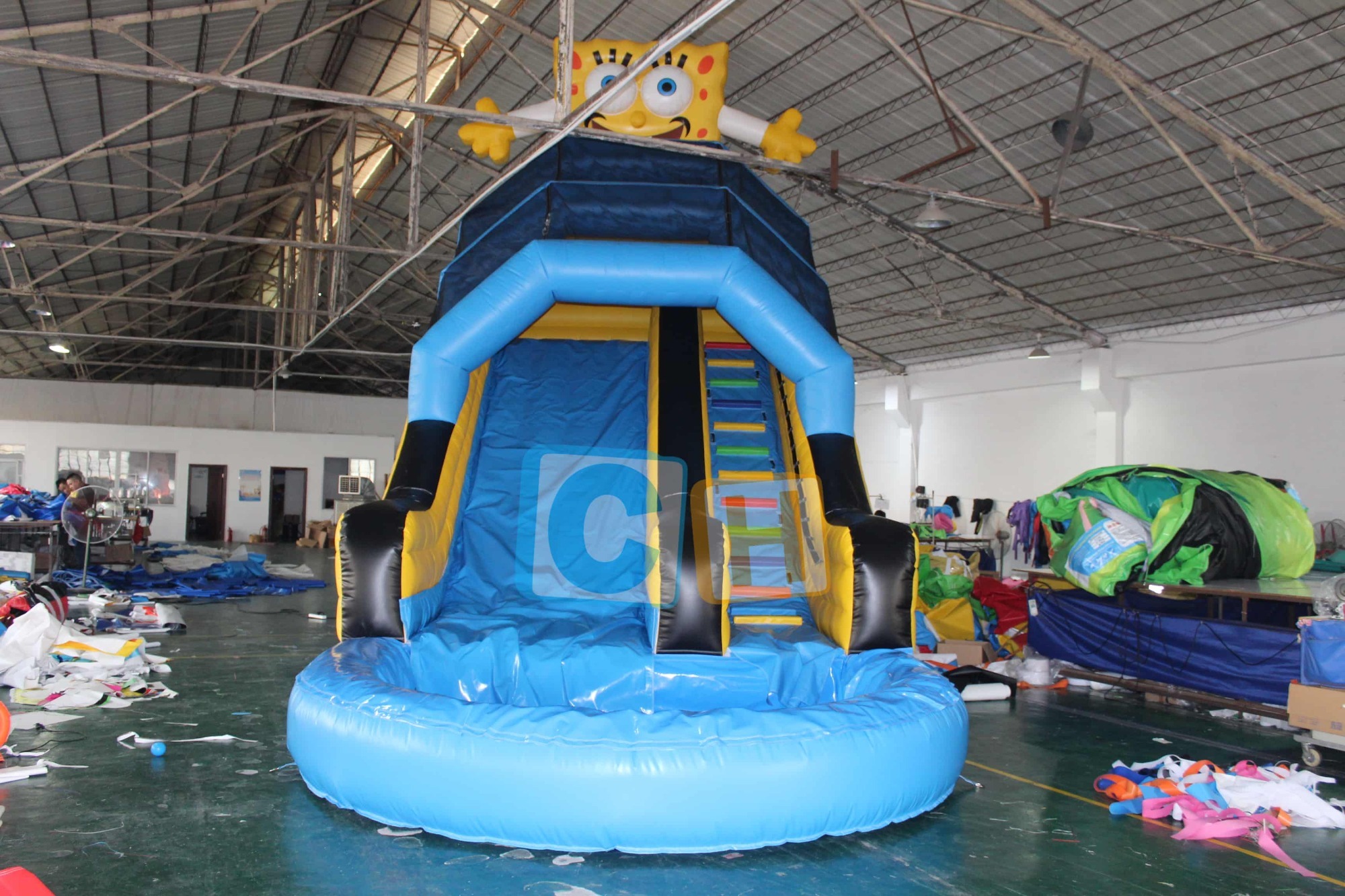 Water slide inflatable for adults