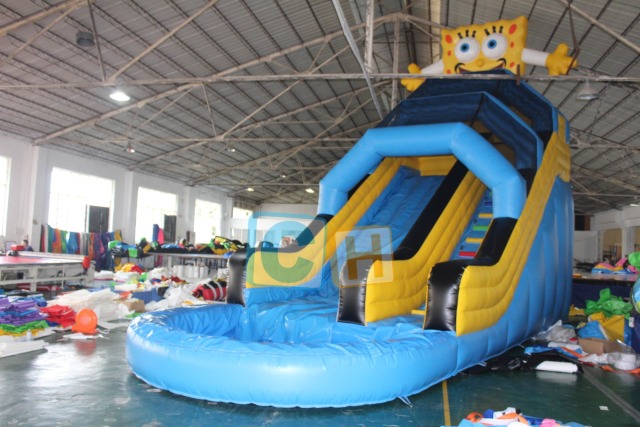 Water slide inflatable for adults