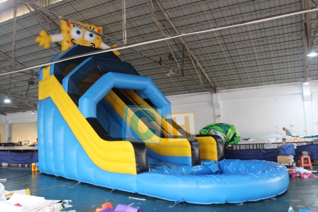 Water slide inflatable for adults