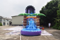 Inflatable water slide bounce house