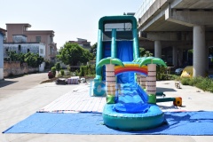 Large inflatable water slide