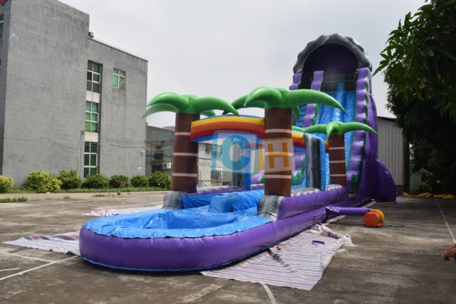 Inflatable water slide bounce house