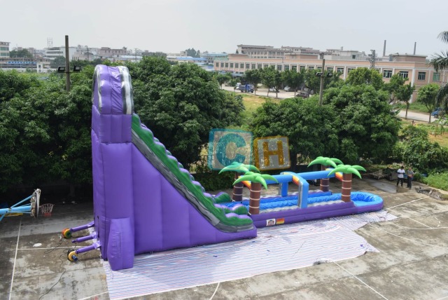 Inflatable water slide bounce house