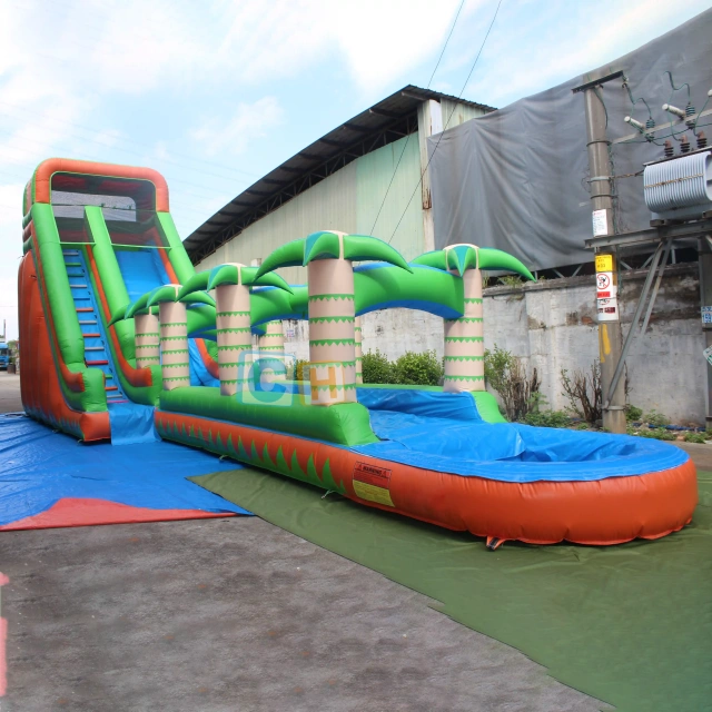 Inflatable water slides