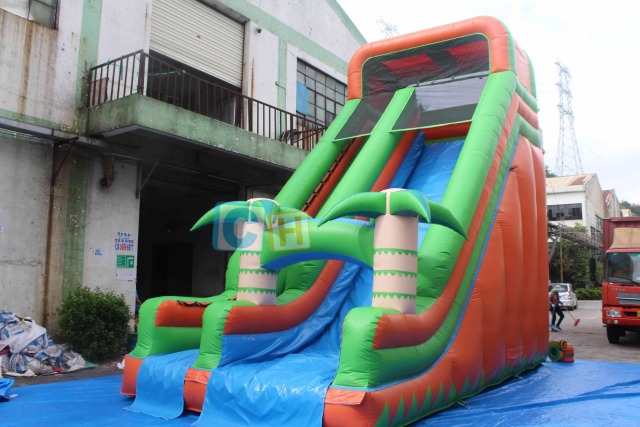 Inflatable water slides