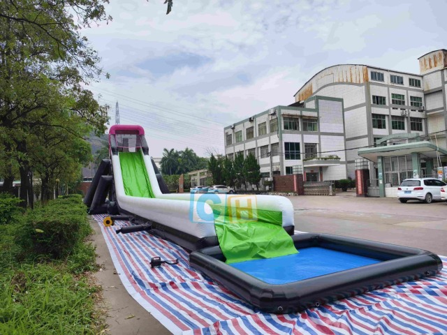Giant inflatable water slide