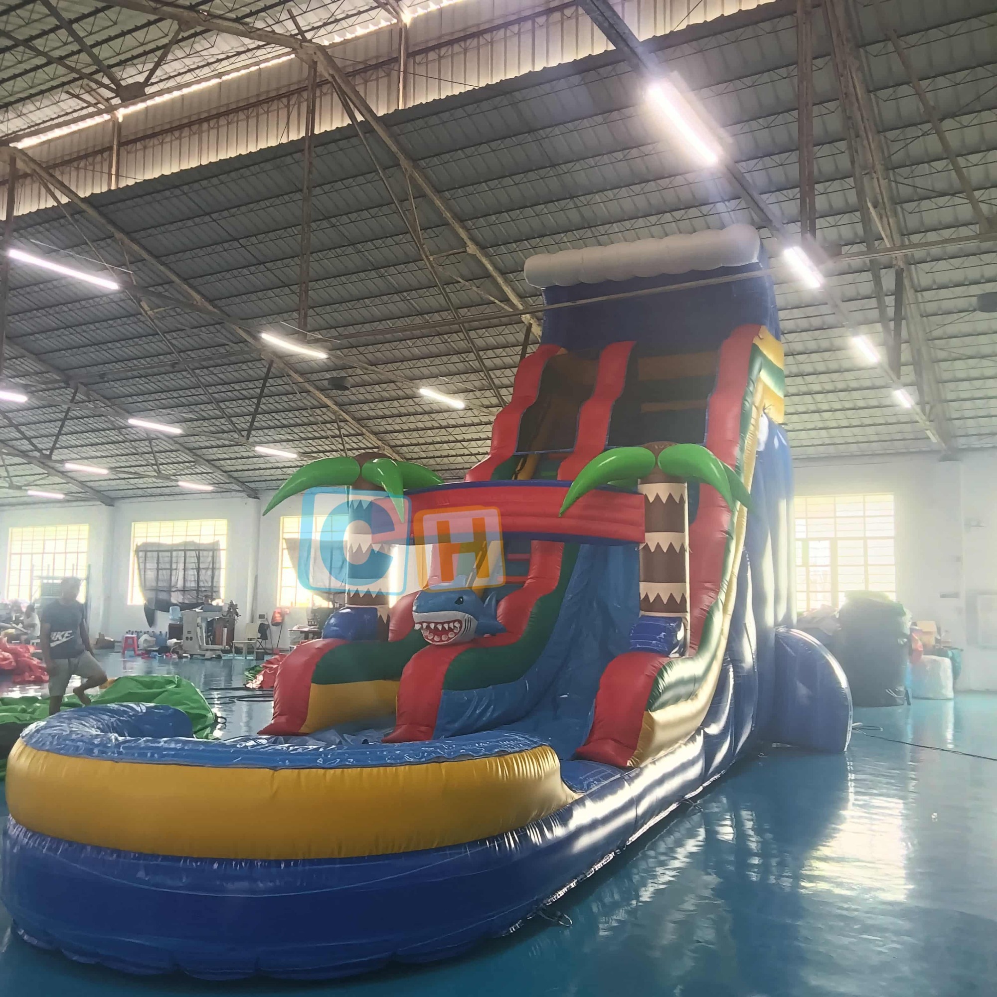Adult inflatable water slides