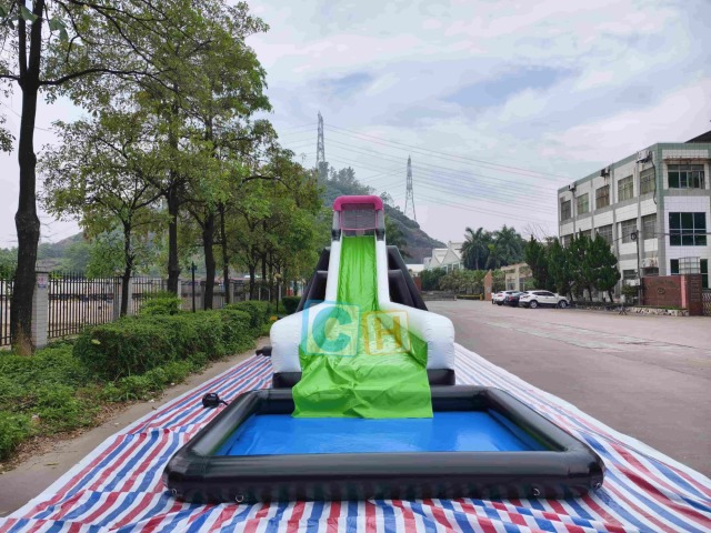 Giant inflatable water slide