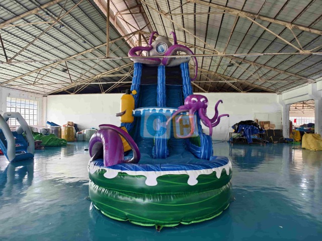 Bounce house inflatable water slide